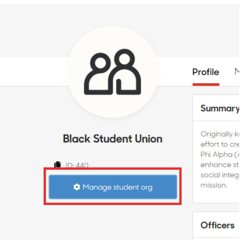 Editing Student Orgs Image